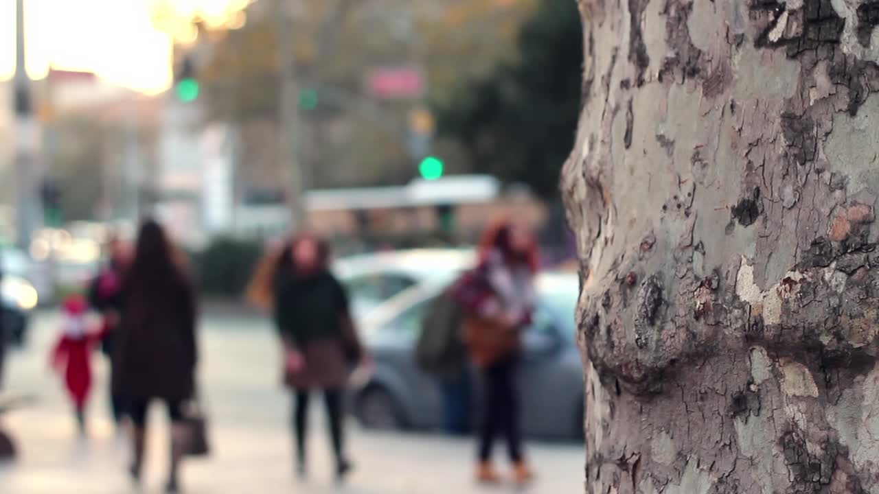 혼잡 한 거리 에서  ⁇ 고 있는 사람 들