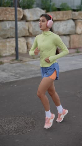 mujer corriendo al aire libre