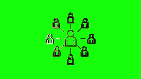 diseño de iconos de redes sociales. esquema de iconos web. gráficos en movimiento.