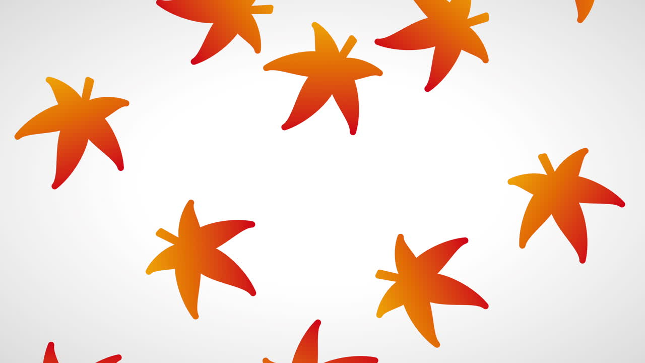 잎의 비 애니메이션과 함께 가을 계절 안하세요