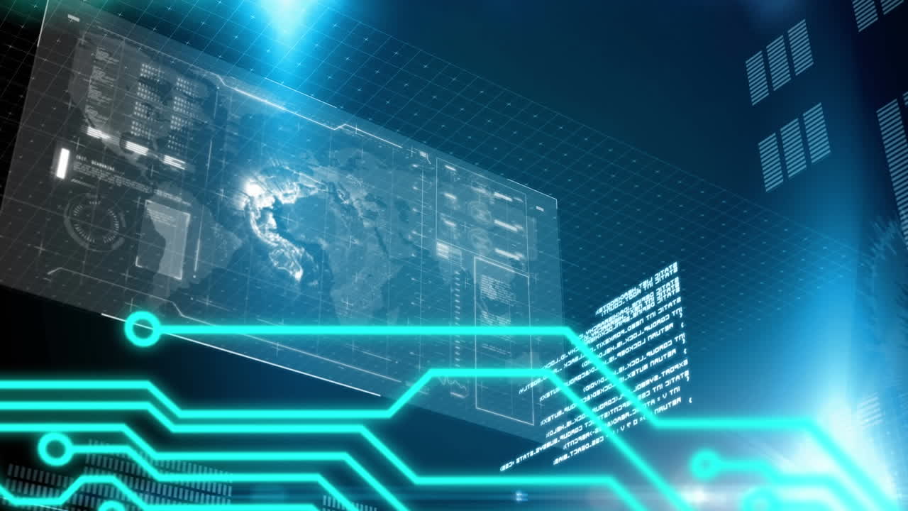 Animation of data processing over processor circuit board