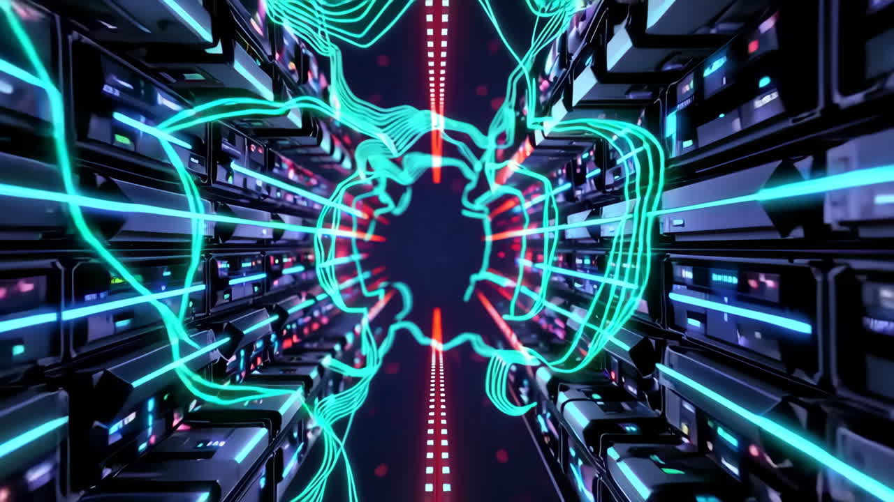 Futuristic Data Center Tunnel