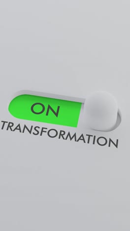 encendiendo el interruptor de transformación vídeo vertical