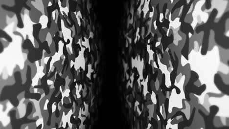 white camouflage pattern background. military uniform concept. abstract line and wave texture. loop animation.