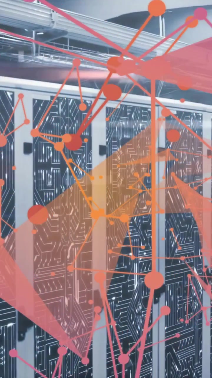 Animation of data processing over computer servers