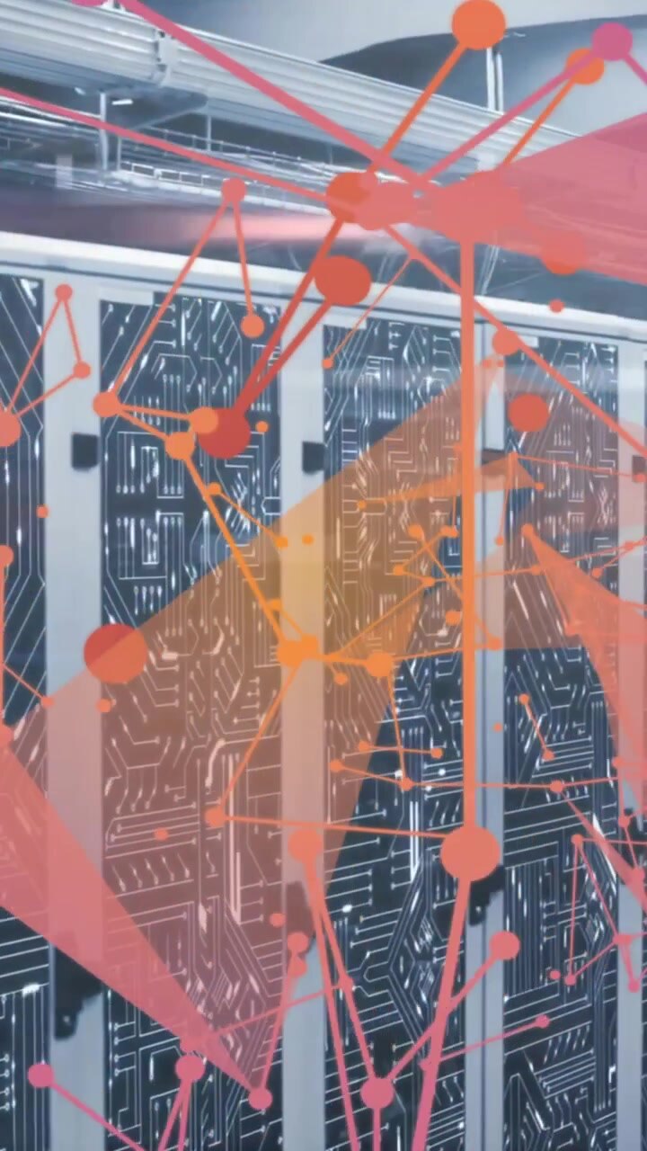 Animation of data processing over computer servers