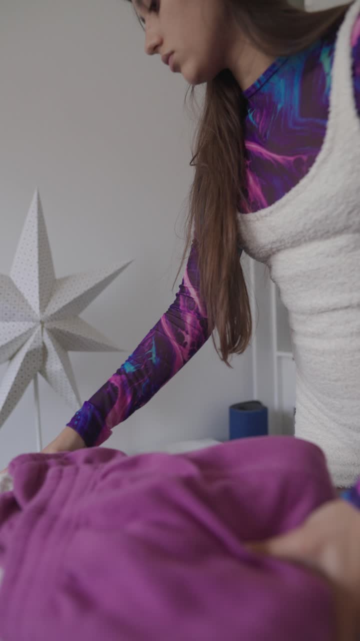 Teenager Packing Clothes