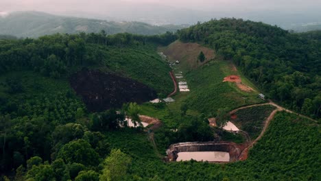 AERIAL:-Rice-fields-in-Chiang-May-Elephant-Empire,-Thailand