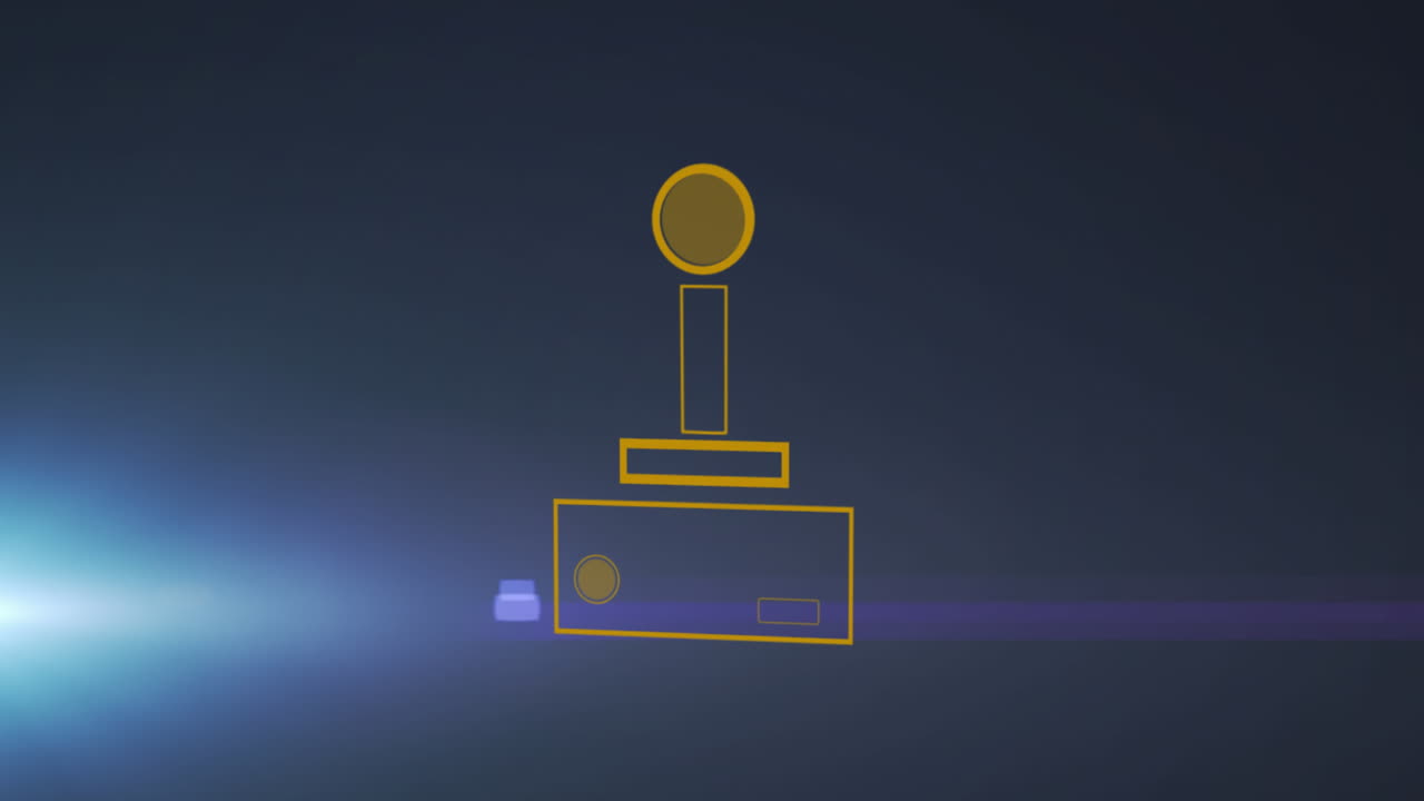 animación del icono del gamepad sobre los senderos de luz