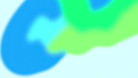 animation of blue and green shades moving on light blue background