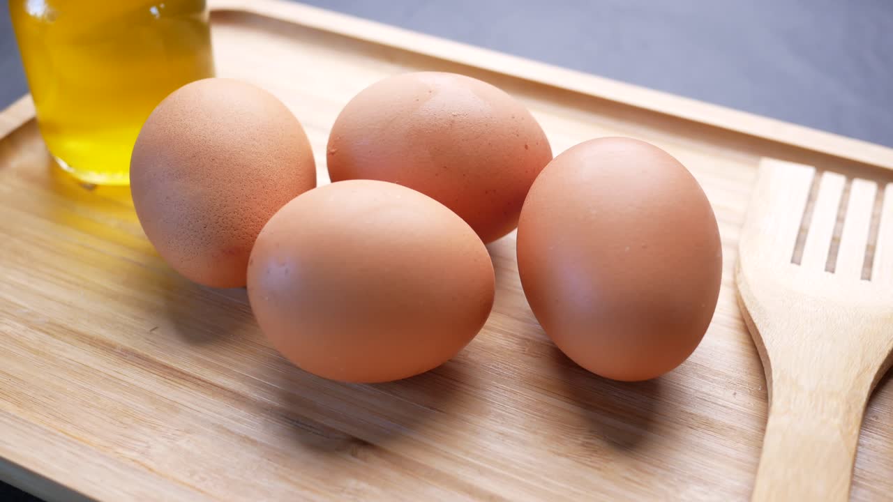 Close up of eggs in a bowl