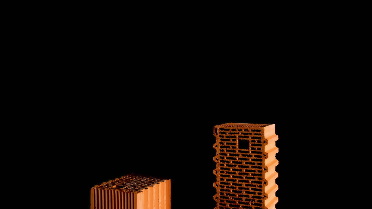 dos ladrillos huecos rojos