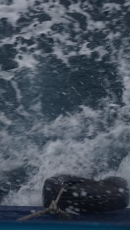 waves from a boat