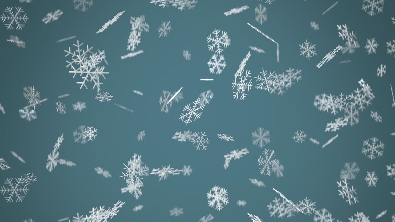 fondo de copos de nieve abstractos bucle sin costuras animación de renderizado 3d