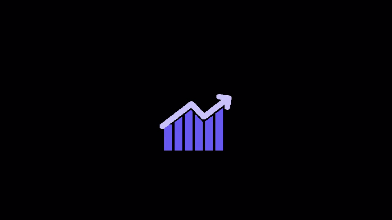 Animated Bar Chart Showing Upward Growth Trend