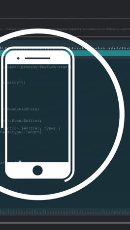 animation of data processing over smartphone