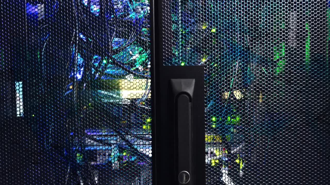 animación de formas en movimiento sobre la sala del servidor