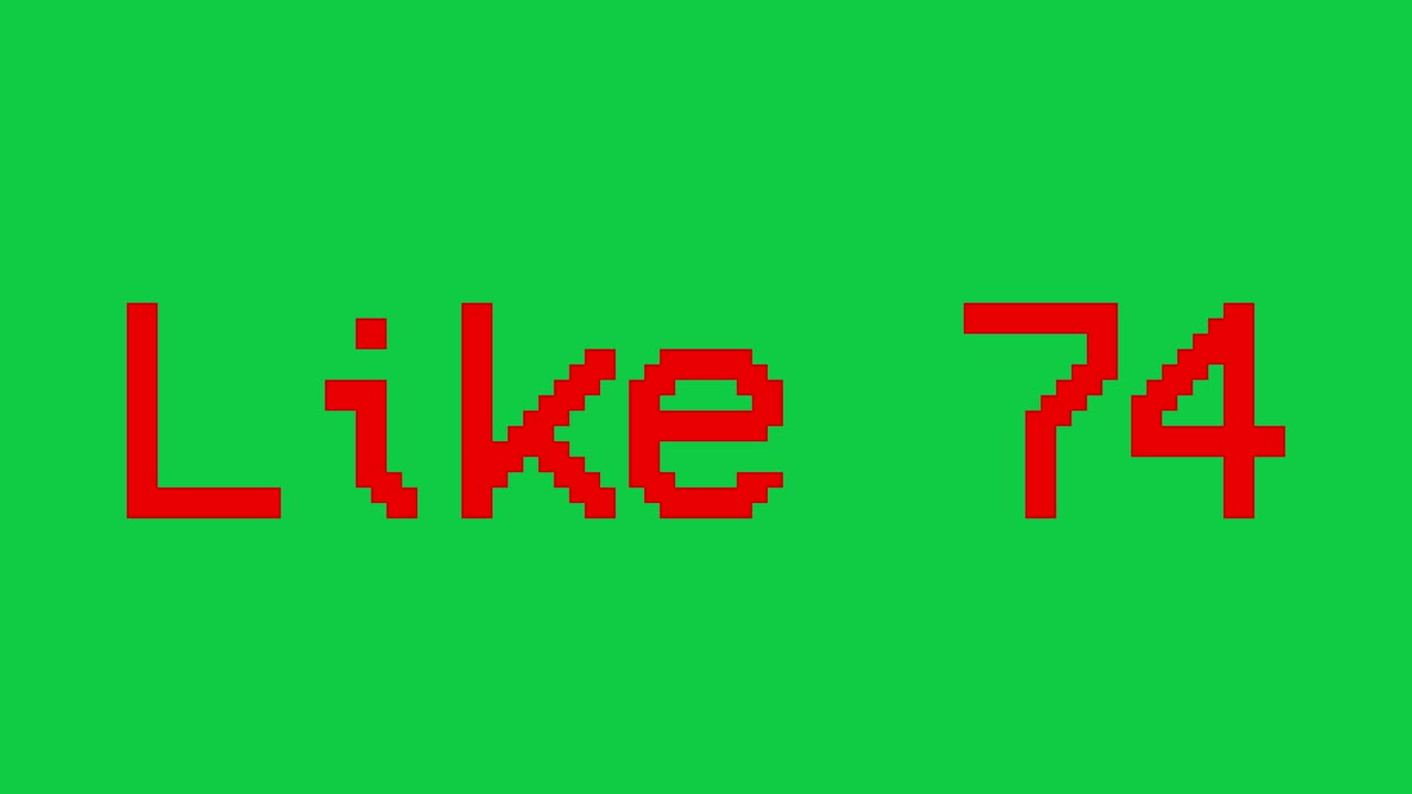 Red Like rising from 0 to 100 - Digital counter number 0-100 - Loading progress bar with percentage - 0-100 Like - Count up From 100 to 0 - Red Text