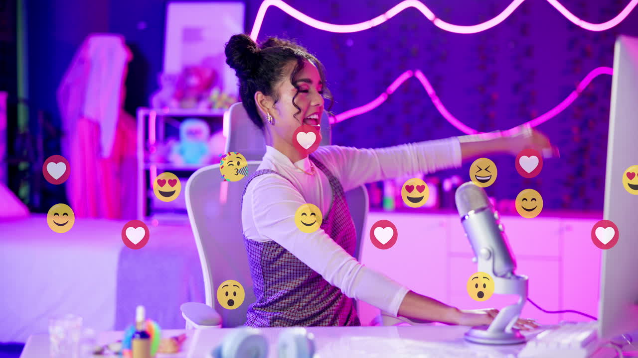 행복한 여자 스트리머