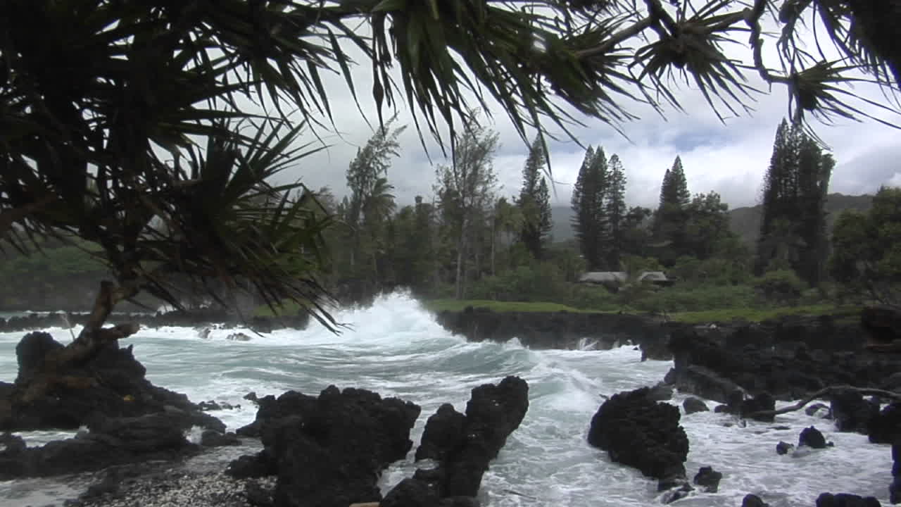 큰 태평양 폭풍이 큰 파도로 하와이를 강타하다 7
