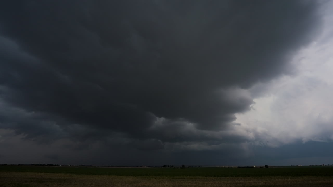 Dark Evening Strom Clouds Moving Over The Sky Time Lapse