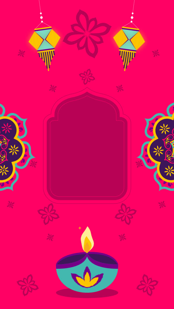 An animation of Diwali festival celebration illustration