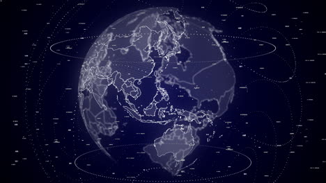 globo digital girando, haciendo zoom en el país de filipinas