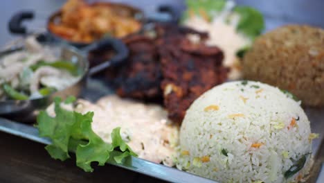 mixed asian cuisine platter