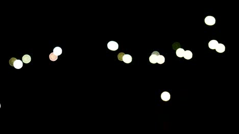 abstract blur blinking bokeh from lights of mobile phone in night party.