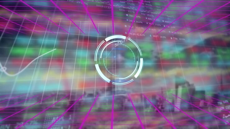 Animation of scope scanning over financial data processing