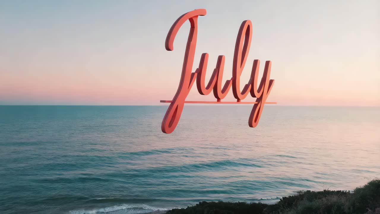 julio en la playa al atardecer