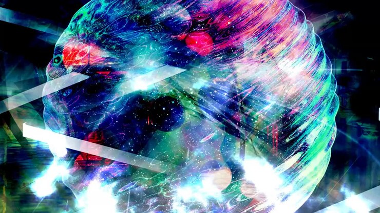 Amazing Rotating Sphere and Reflecting Light Beams - 4K Seamless Loop Motion Background Animation