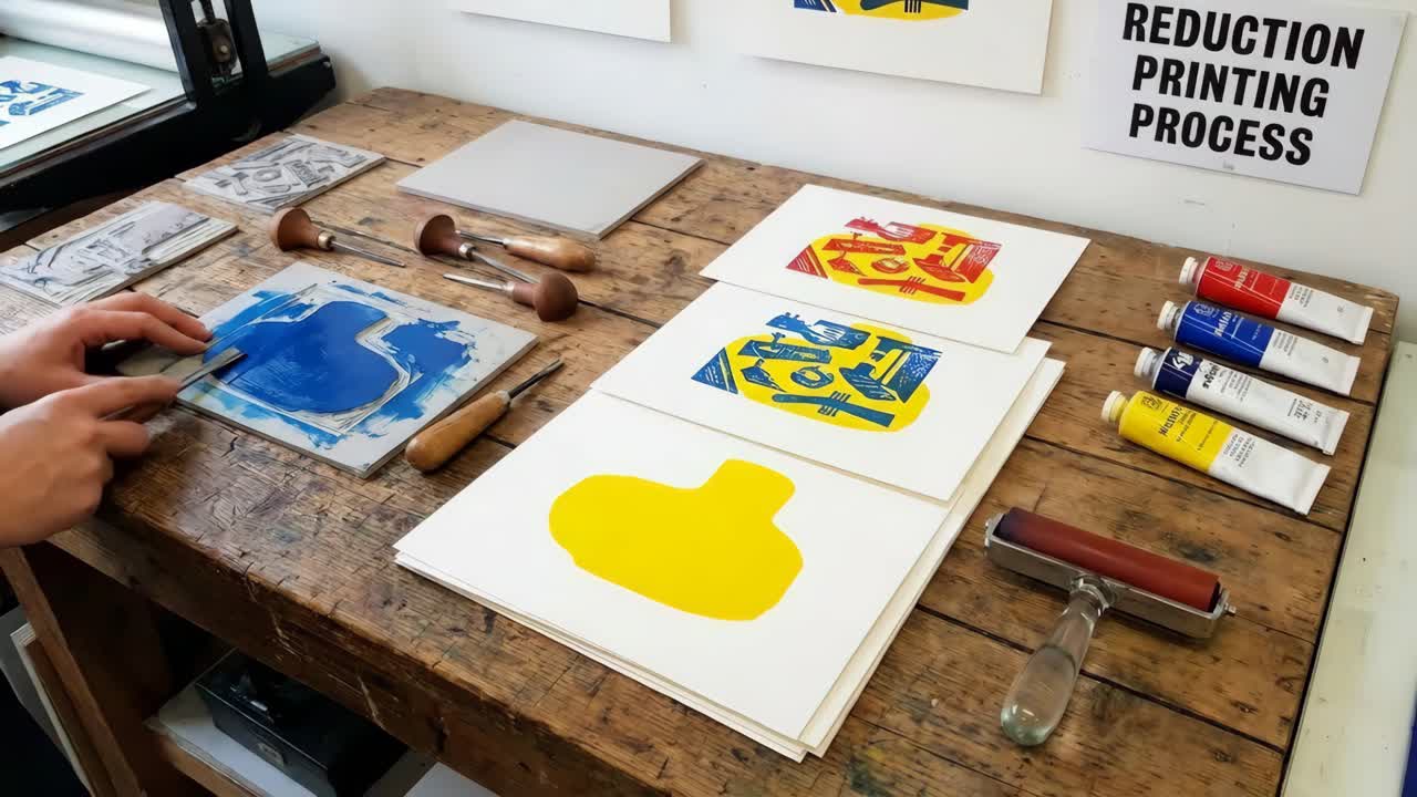 Linocut Printing Process