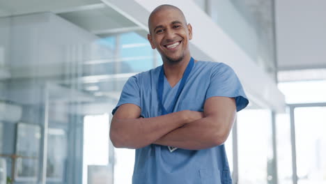 healthcare, happy and a man nurse in the hospital