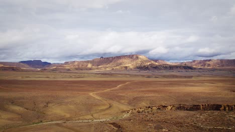 a drone of a desert in utah, usa