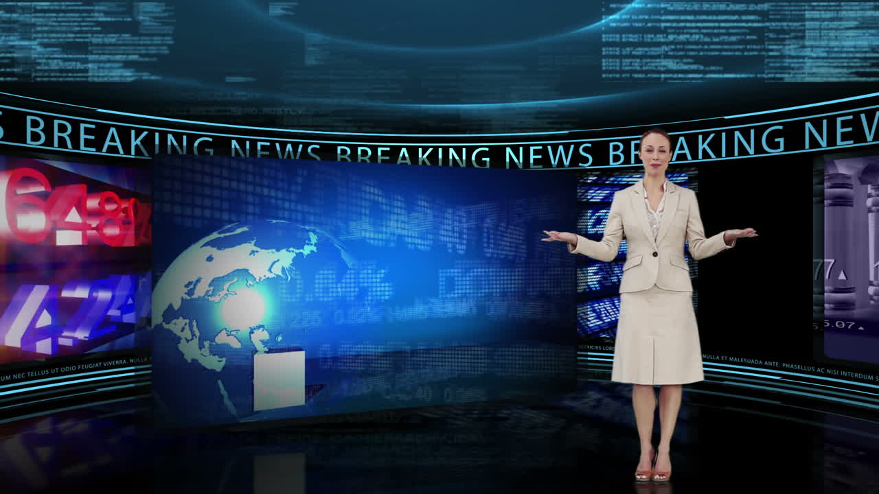 Breaking news showing statistics