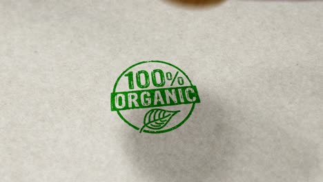 100 percent organic stamp and stamping loop animation