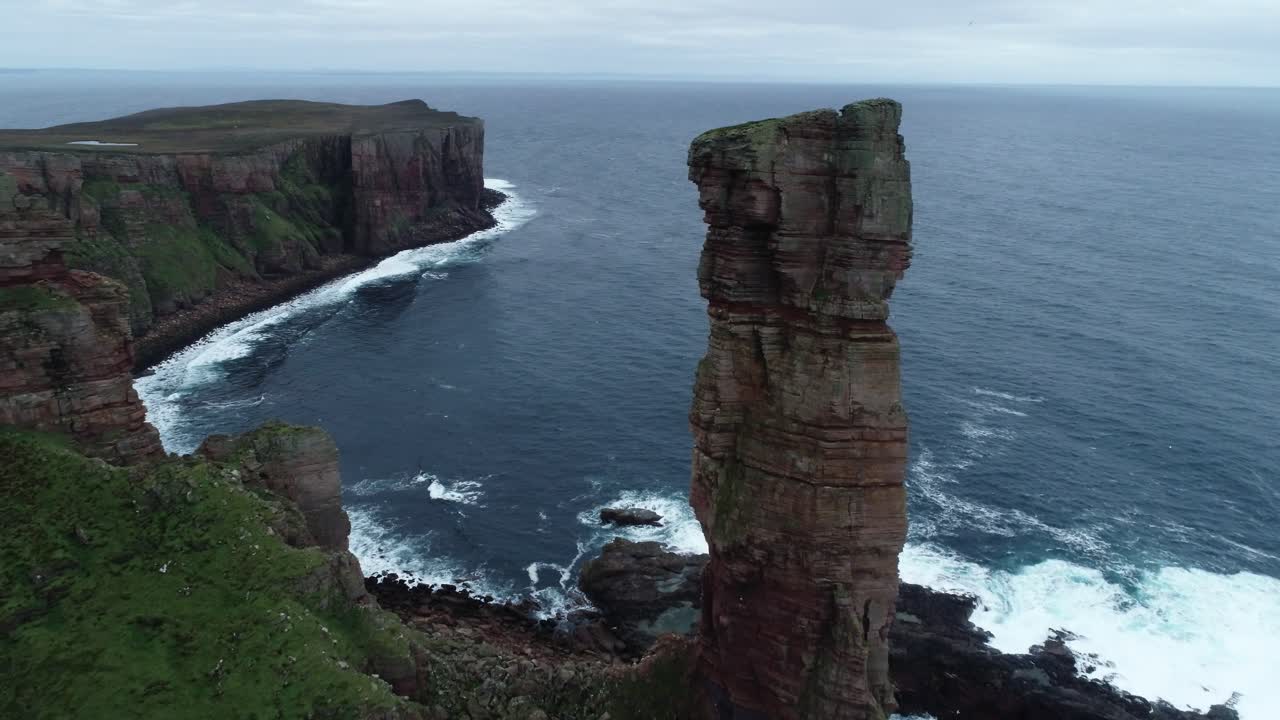 The Old Man of Hoy, a 449ft high sea stack on Hoy