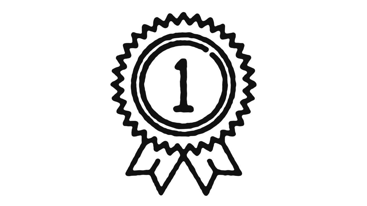 immagini animate di icone di badge e canale alfa