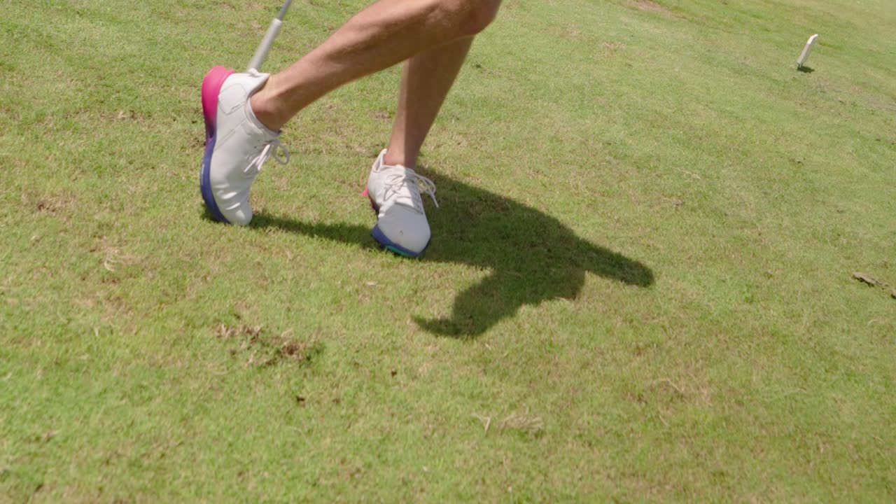 Golf shot on the green