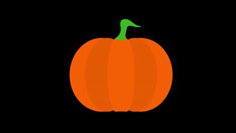 Vídeo-De-Animación-En-Bucle-De-Concepto-De-Icono-De-Calabaza-De-Halloween-De-Otoño-Con-Canal-Alfa