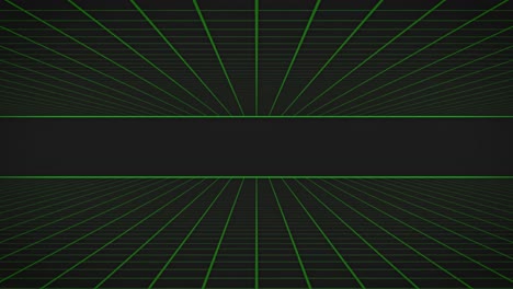 Animation-of-glowing-green-grid-on-black-background