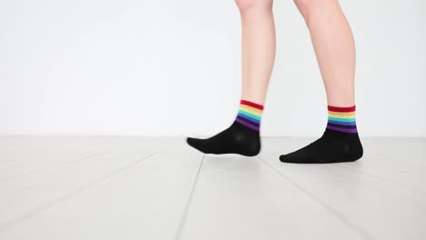 rainbow striped socks