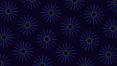 Futuristic rainbow circle pattern with lines on dark space