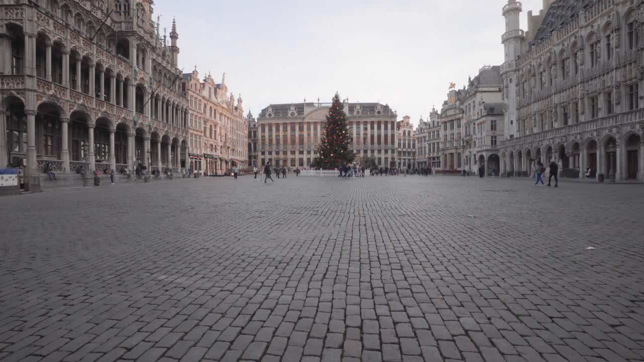 Kerstboom op de Grote Markt van Brussel, België