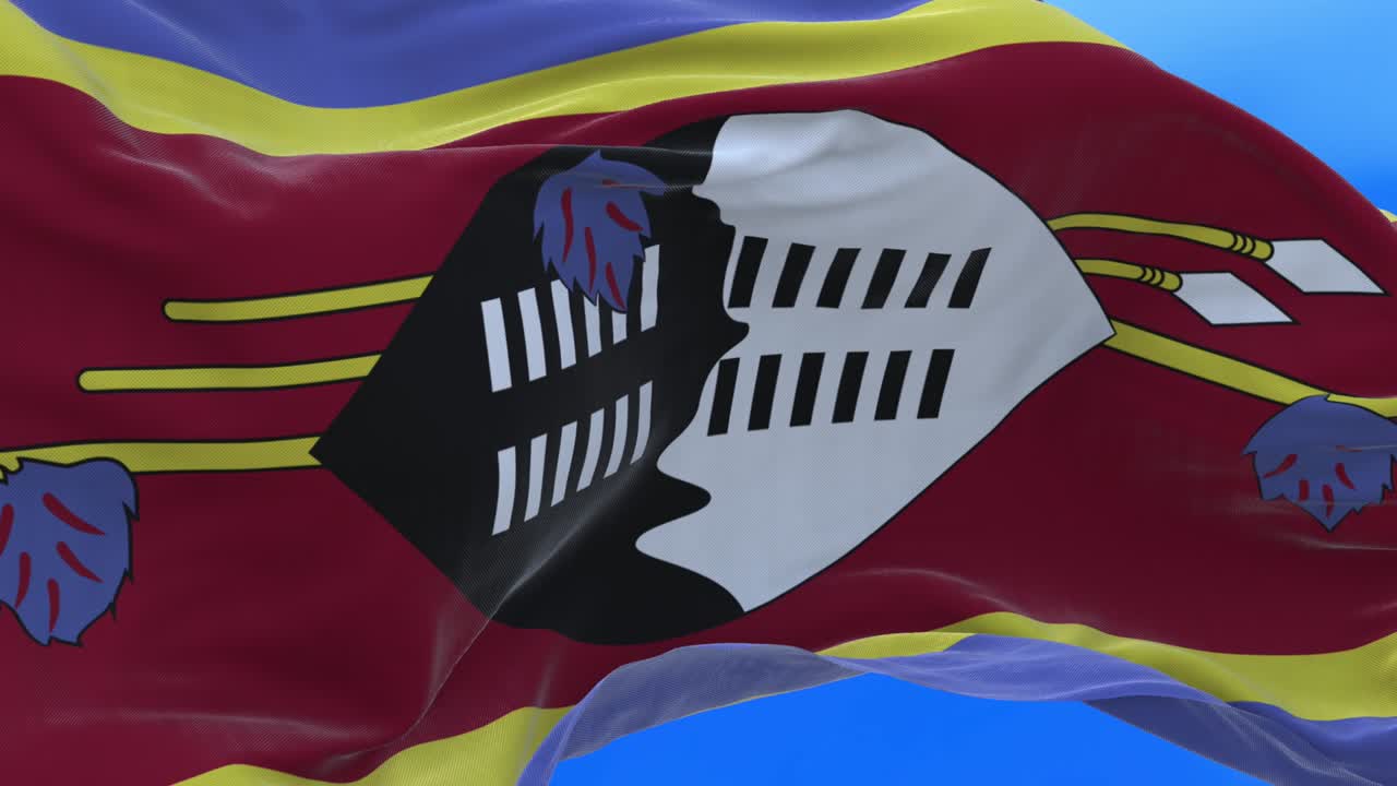 Loop senza soluzione di continuità della bandiera dello Swaziland.