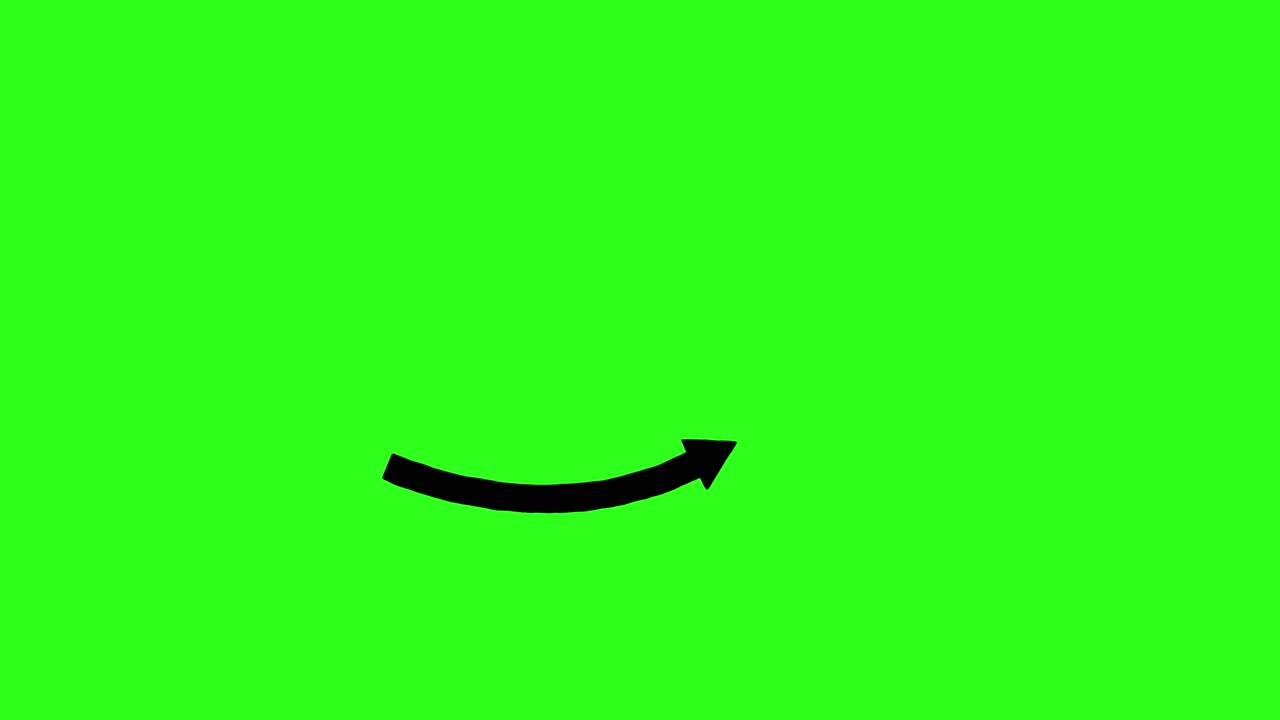 Animated black arrow smoothly rotates upward on vivid green, with consistent motion and clean design
