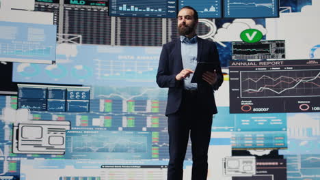 chief executive officer uses financial data and insight for business growth