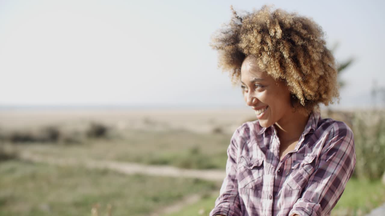Young Smiling Woman Outdoors