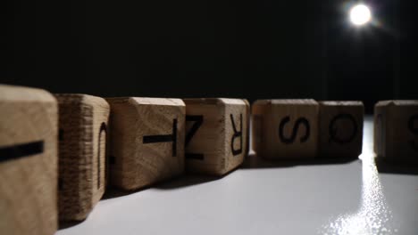 wooden blocks with letters